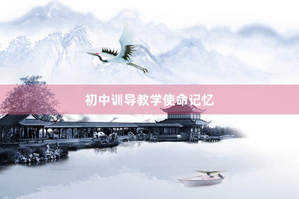 初中训导教学使命记忆